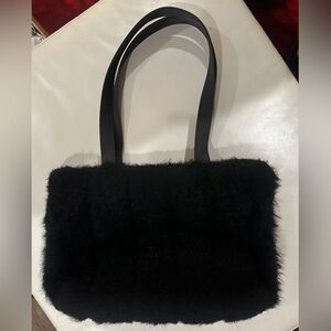 Harvey’s Black Fur Handbag